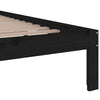 Sengeramme svart heltre 200x200 cm
