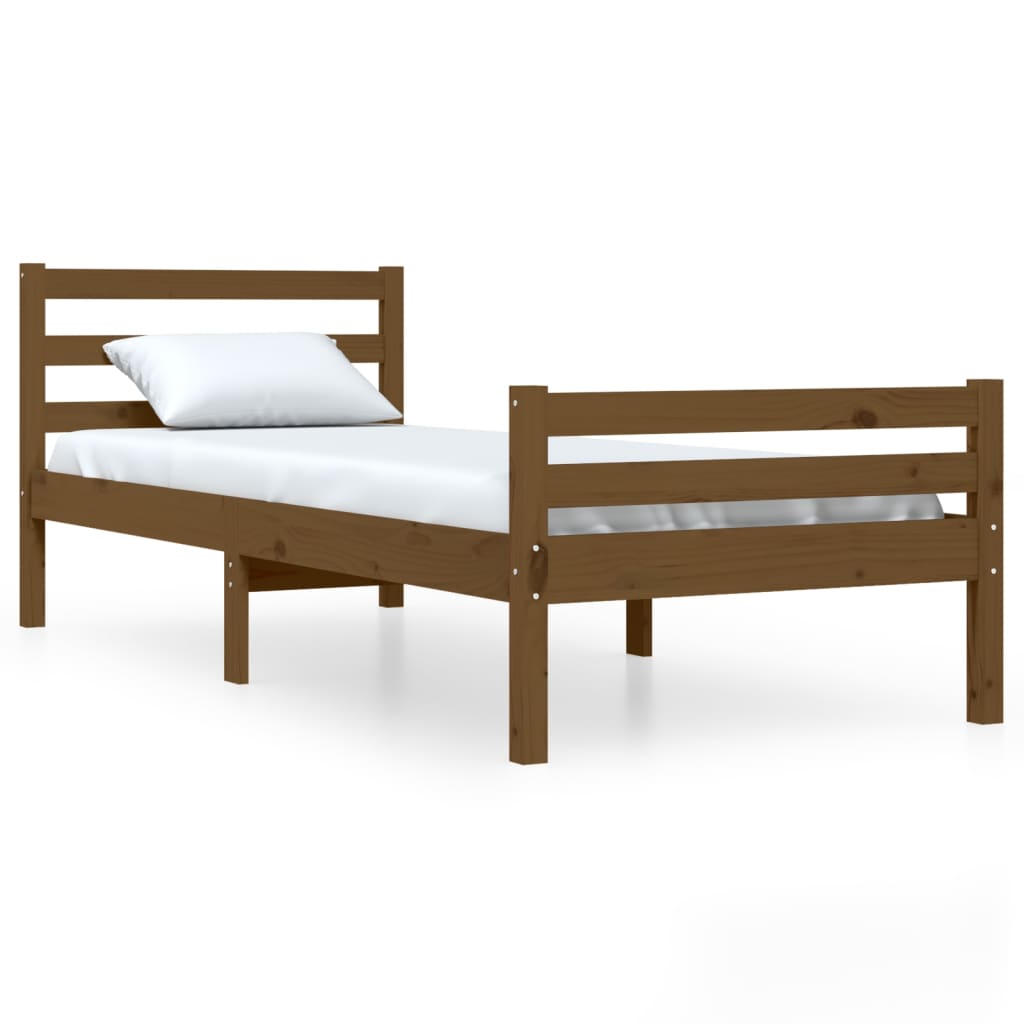 Sengeramme honningbrun heltre 75x190 cm Small Single
