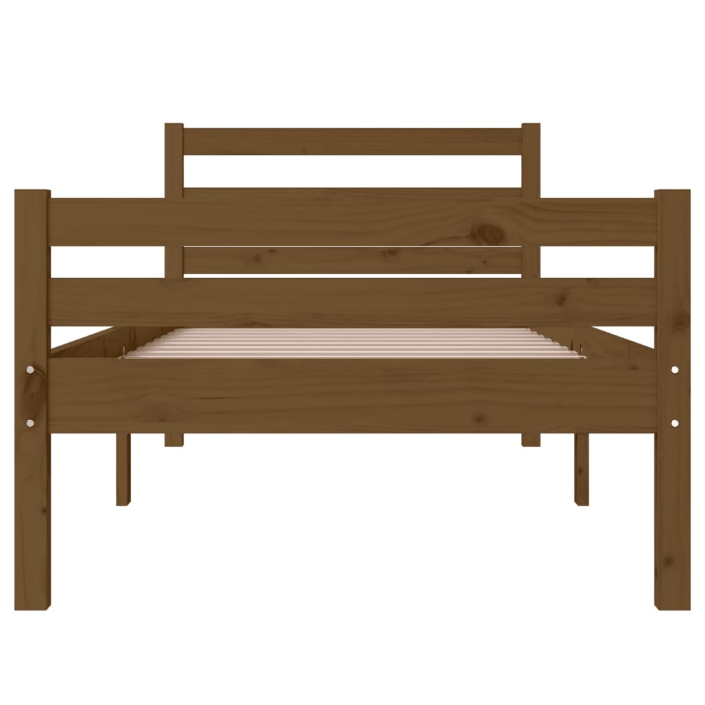Sengeramme honningbrun heltre 75x190 cm Small Single