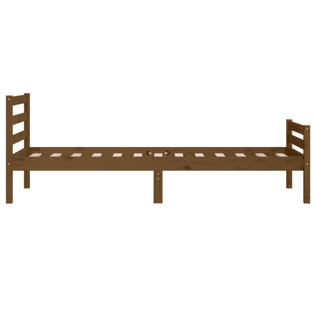 Sengeramme honningbrun heltre 75x190 cm Small Single