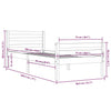 Sengeramme honningbrun heltre 75x190 cm Small Single