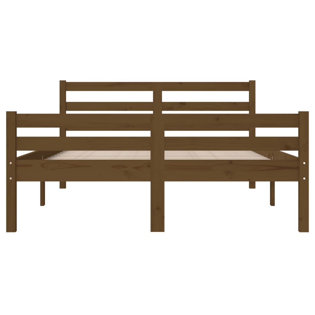 Sengeramme honningbrun heltre 120x190 cm Small Double