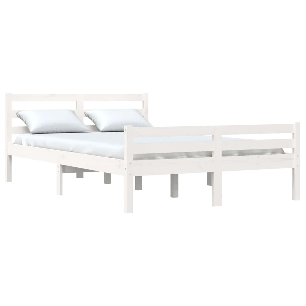Sengeramme hvit heltre 135x190 cm Double