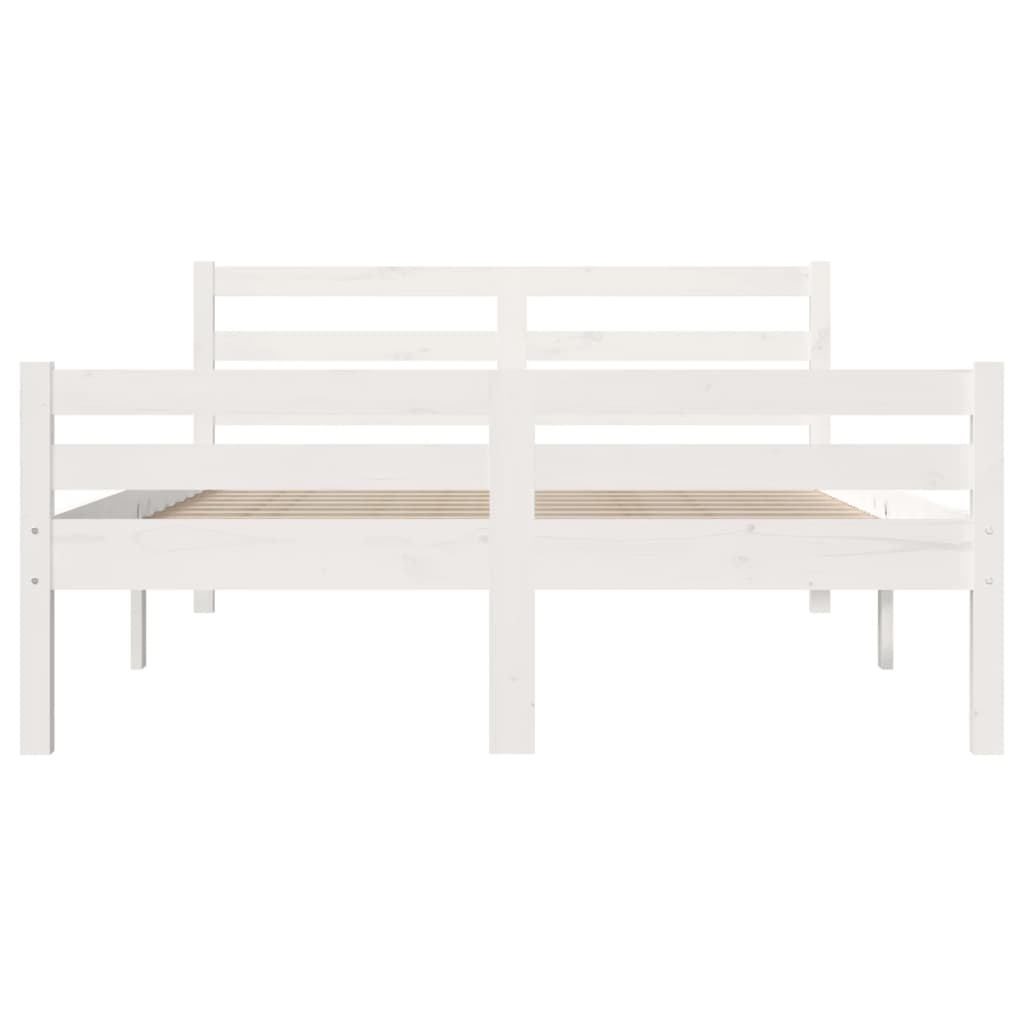 Sengeramme hvit heltre 135x190 cm Double
