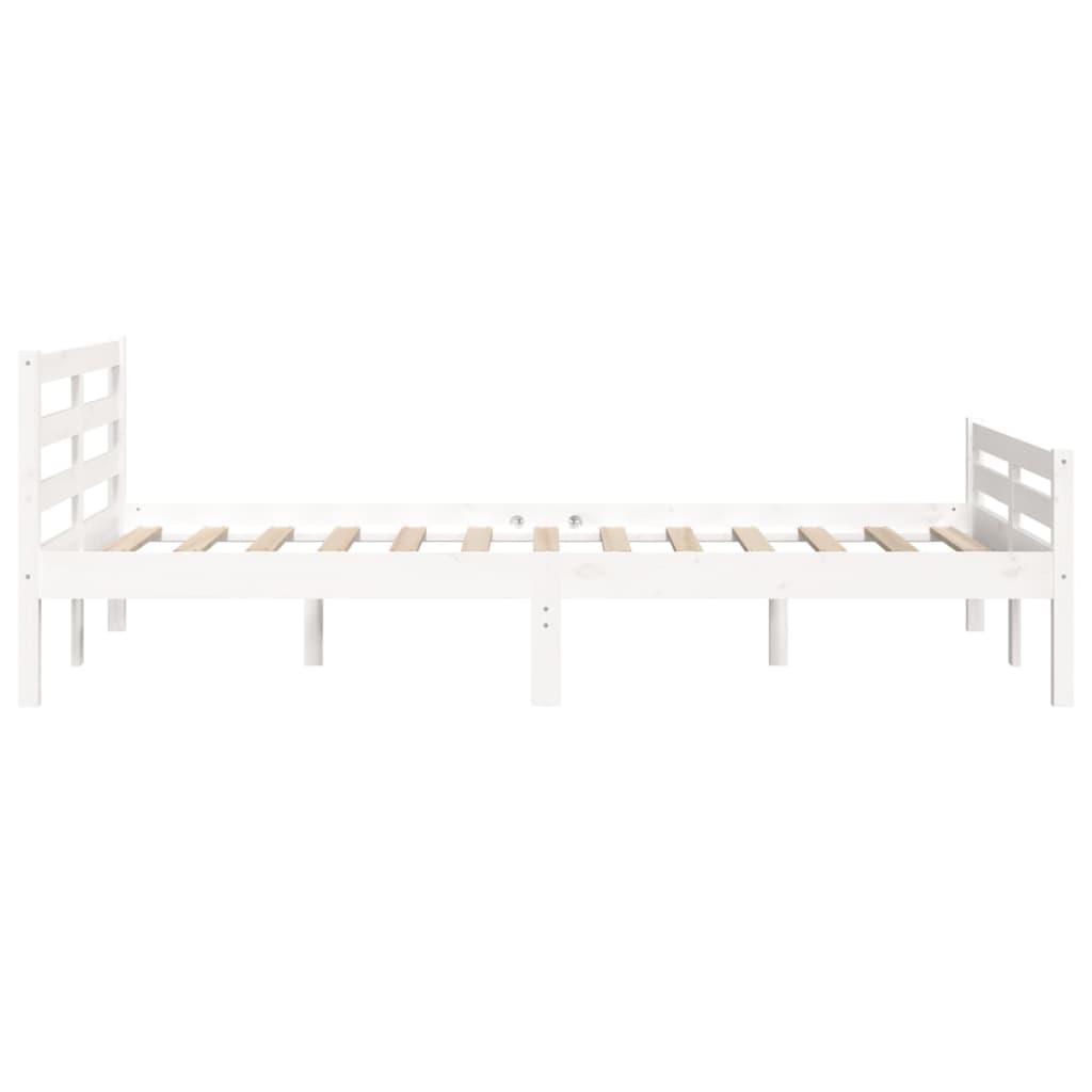 Sengeramme hvit heltre 135x190 cm Double