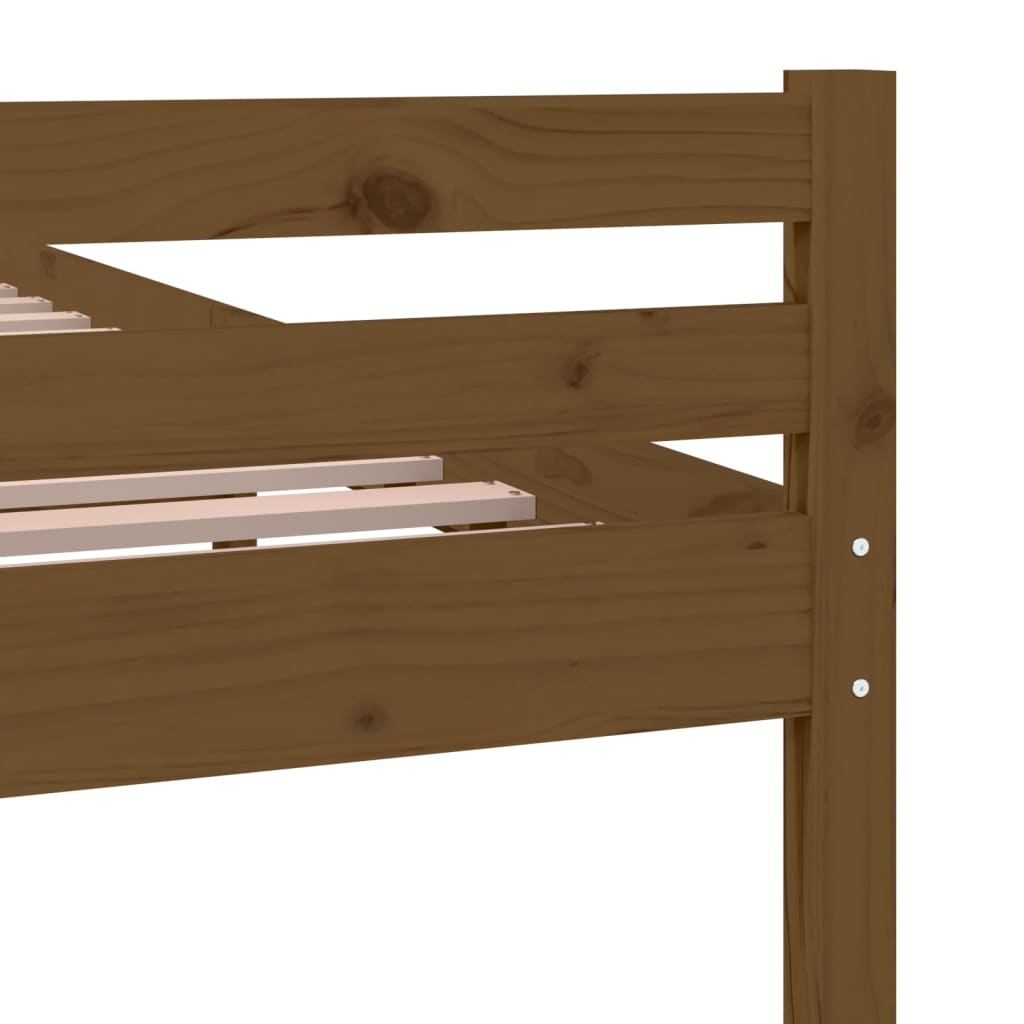 Sengeramme honningbrun heltre 135x190 cm Double