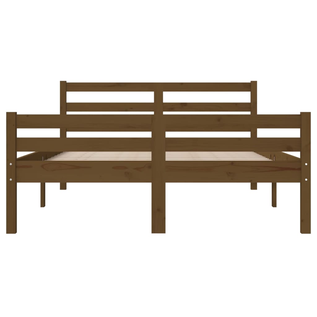 Sengeramme honningbrun heltre 140x190 cm