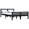 Sengeramme svart heltre 140x190 cm
