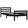 Sengeramme svart heltre 90x200 cm