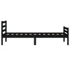 Sengeramme svart heltre 90x200 cm