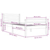 Sengeramme svart heltre 90x200 cm