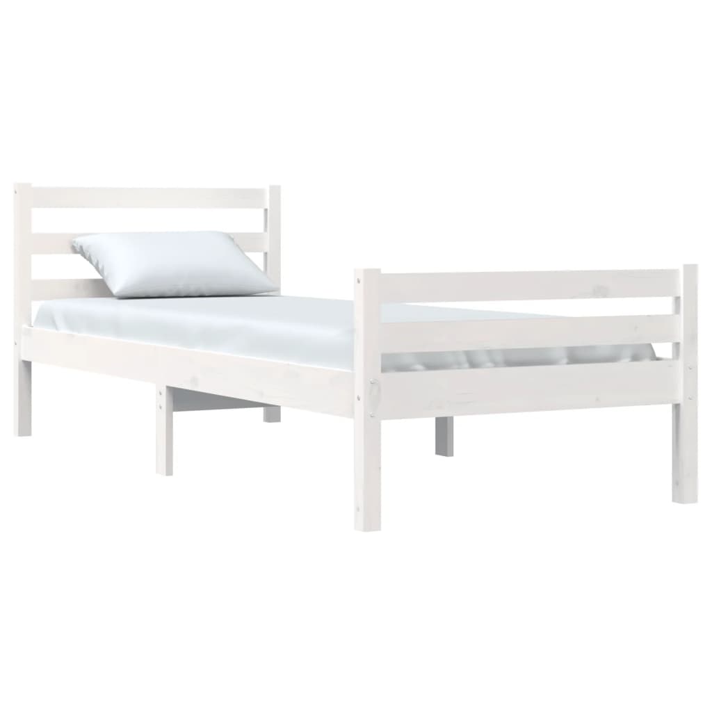 Sengeramme hvit heltre 100x200 cm