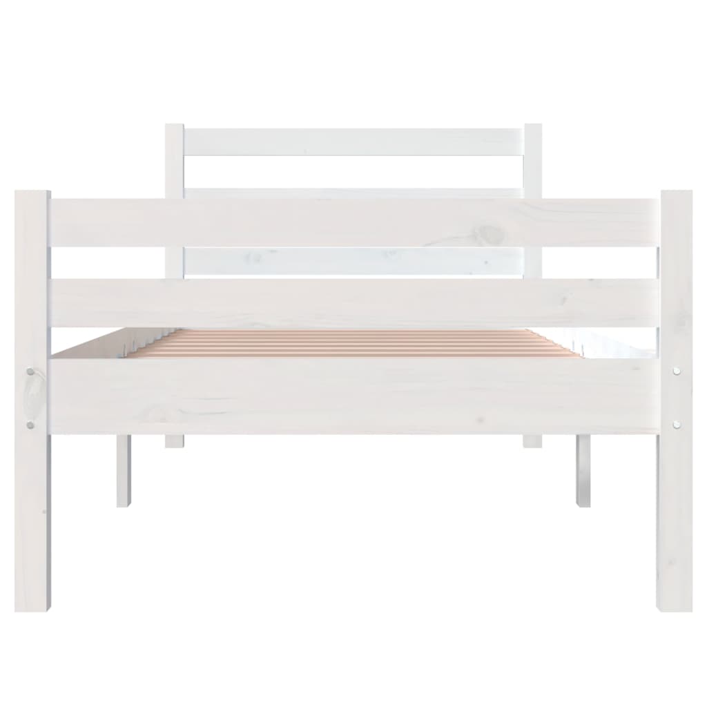 Sengeramme hvit heltre 100x200 cm
