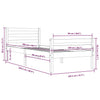 Sengeramme hvit heltre 100x200 cm
