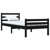 Sengeramme svart heltre 100x200 cm