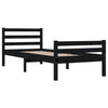 Sengeramme svart heltre 100x200 cm
