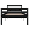 Sengeramme svart heltre 100x200 cm