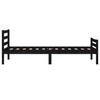 Sengeramme svart heltre 100x200 cm