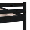 Sengeramme svart heltre 100x200 cm