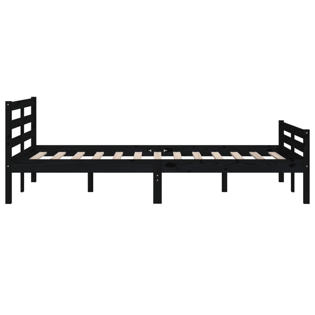 Sengeramme svart heltre 120x200 cm