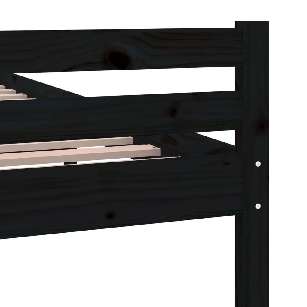 Sengeramme svart heltre 120x200 cm