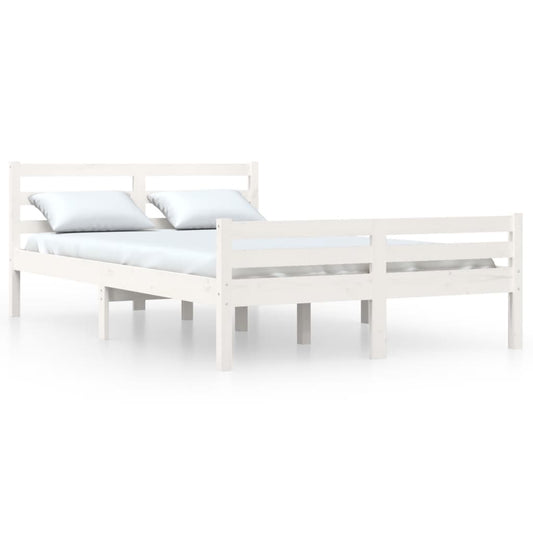 Sengeramme hvit heltre 150x200 cm King Size