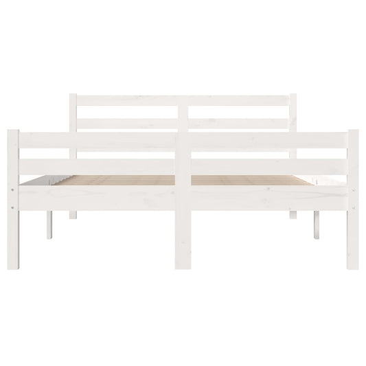 Sengeramme hvit heltre 150x200 cm King Size