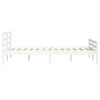 Sengeramme hvit heltre 150x200 cm King Size
