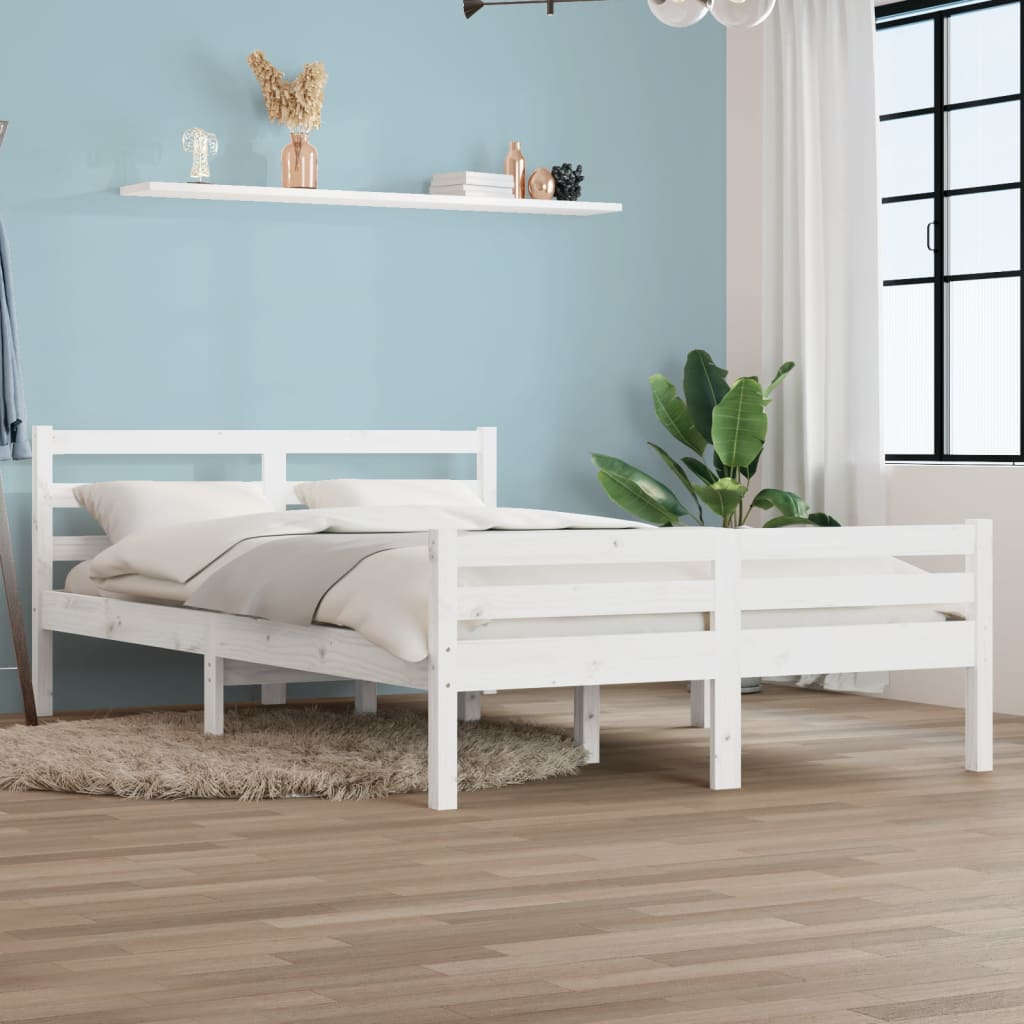 Sengeramme hvit heltre 150x200 cm King Size