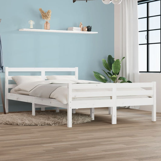 Sengeramme hvit heltre 150x200 cm King Size