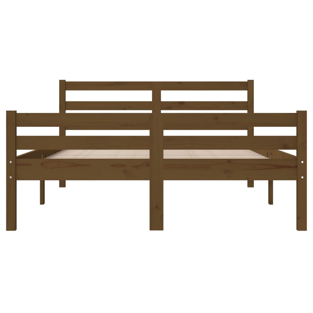 Sengeramme honningbrun heltre 150x200 cm King Size