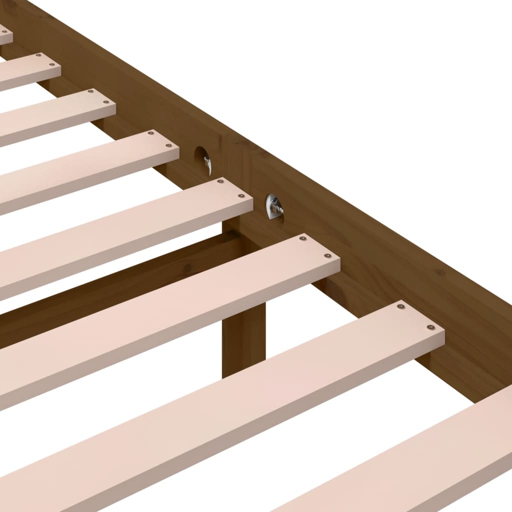 Sengeramme honningbrun heltre 150x200 cm King Size