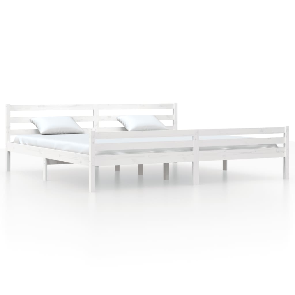 Sengeramme hvit heltre 180x200 cm Super King