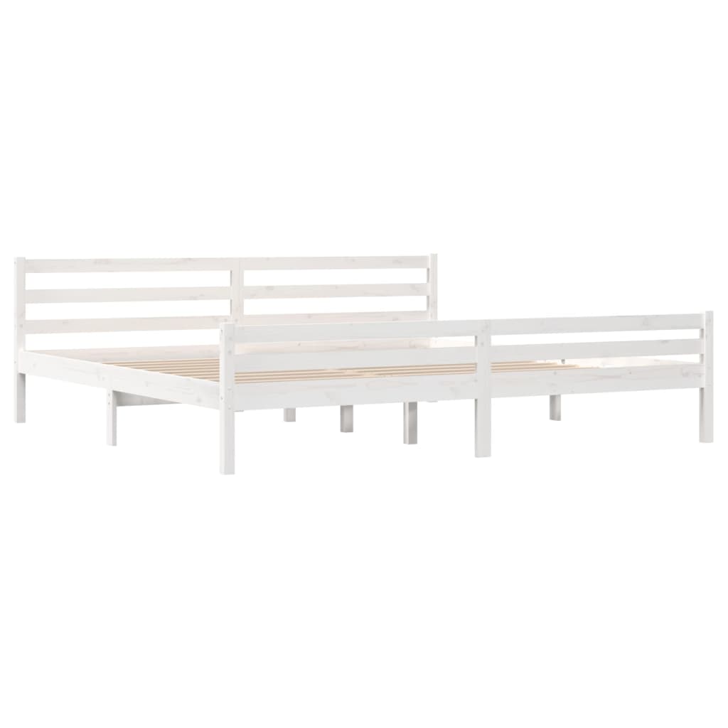 Sengeramme hvit heltre 200x200 cm