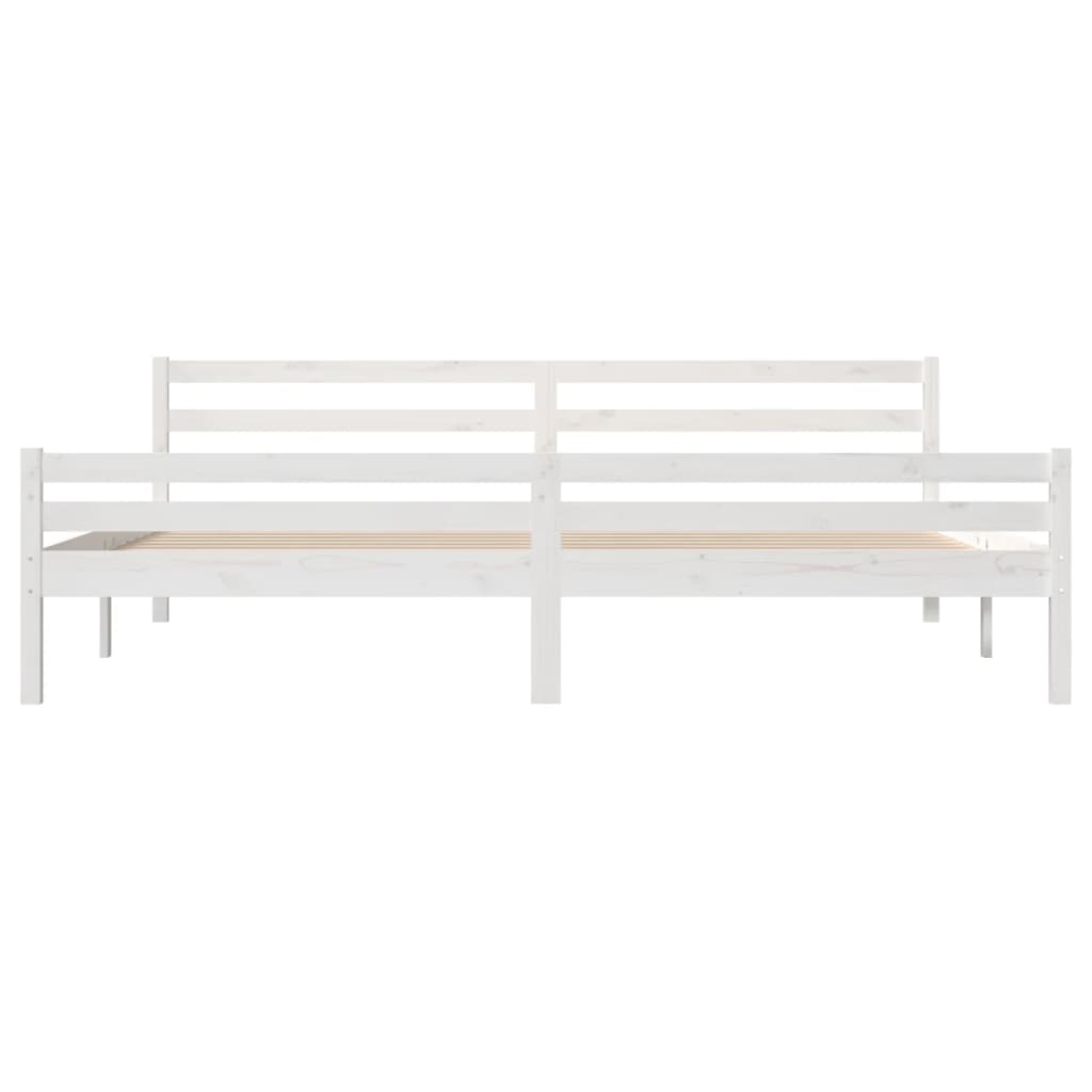 Sengeramme hvit heltre 200x200 cm