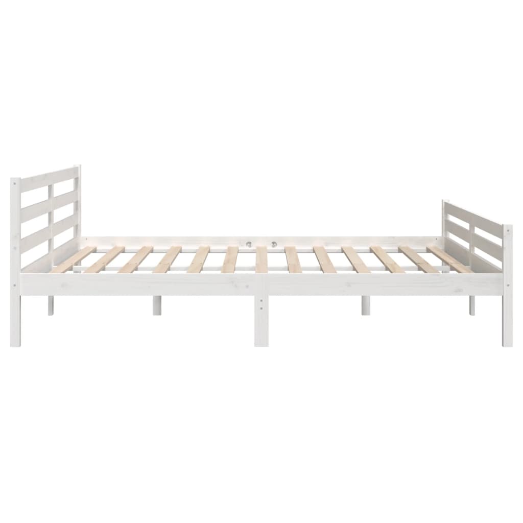 Sengeramme hvit heltre 200x200 cm