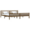 Sengeramme honningbrun heltre 200x200 cm