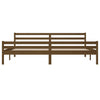 Sengeramme honningbrun heltre 200x200 cm