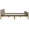 Sengeramme honningbrun heltre 200x200 cm