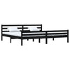 Sengeramme svart heltre 200x200 cm