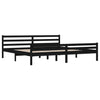 Sengeramme svart heltre 200x200 cm