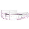Sengeramme svart heltre 200x200 cm