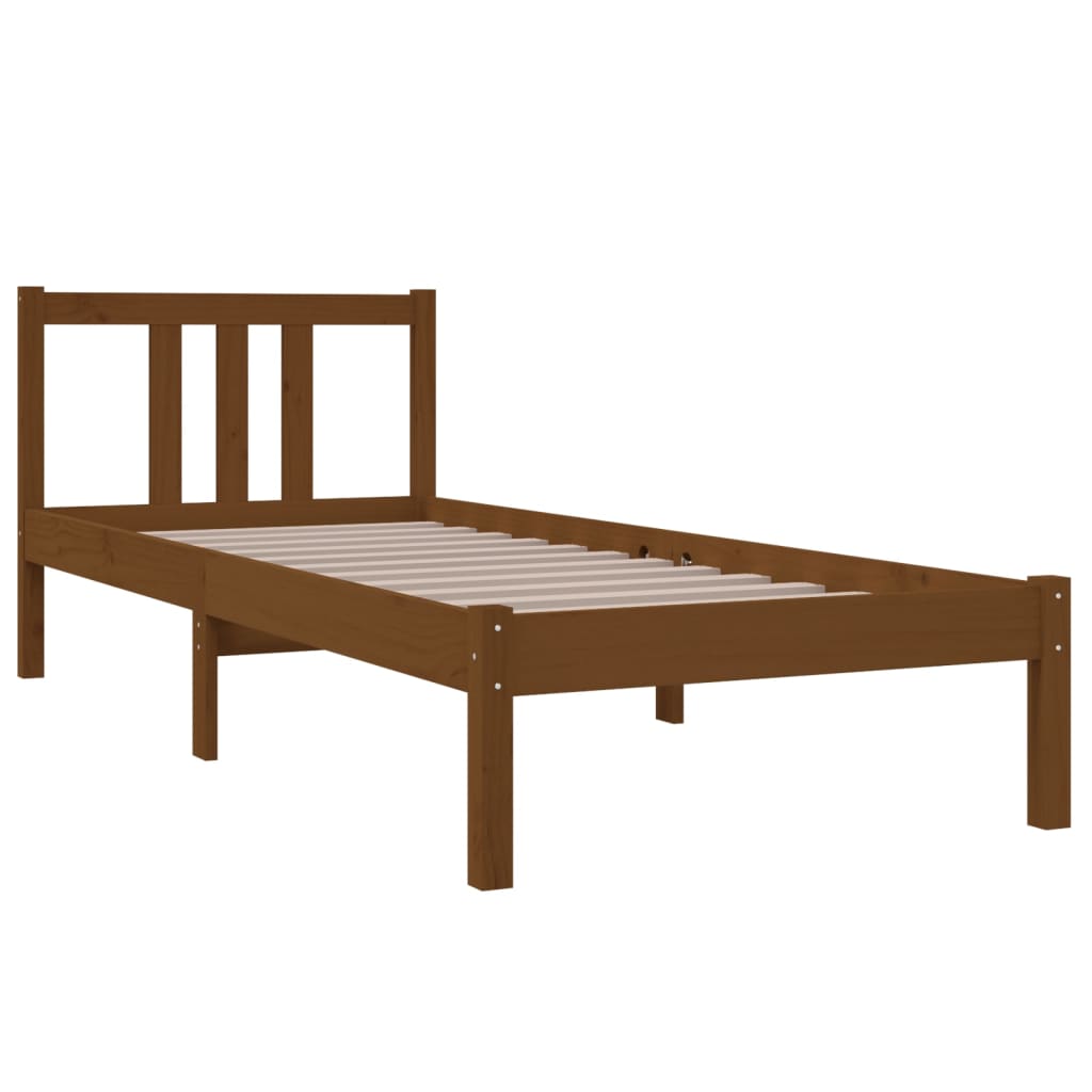 Sengeramme honningbrun heltre 75x190 cm Small Single