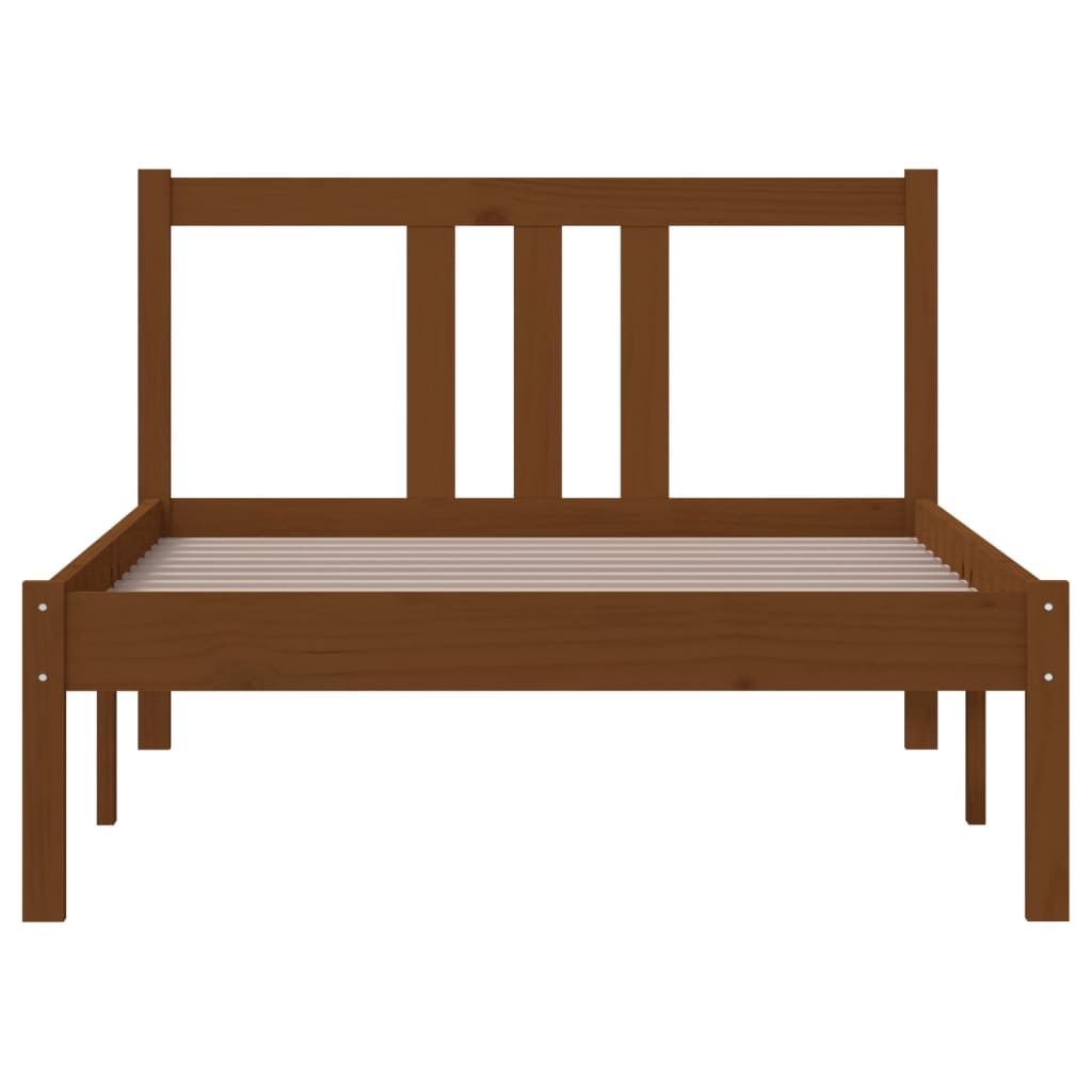 Sengeramme honningbrun heltre 90x200 cm