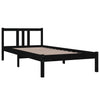 Sengeramme svart heltre 90x200 cm