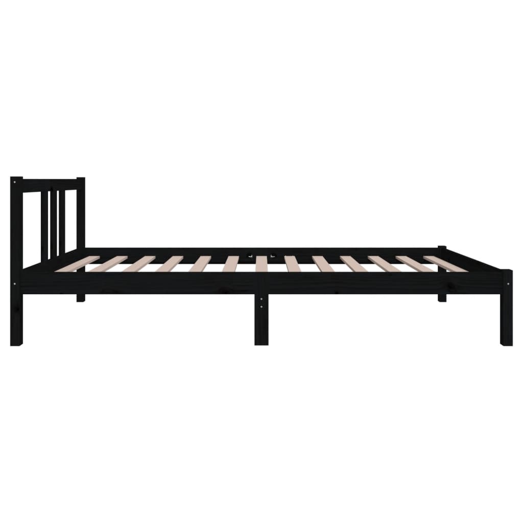 Sengeramme svart heltre 90x200 cm