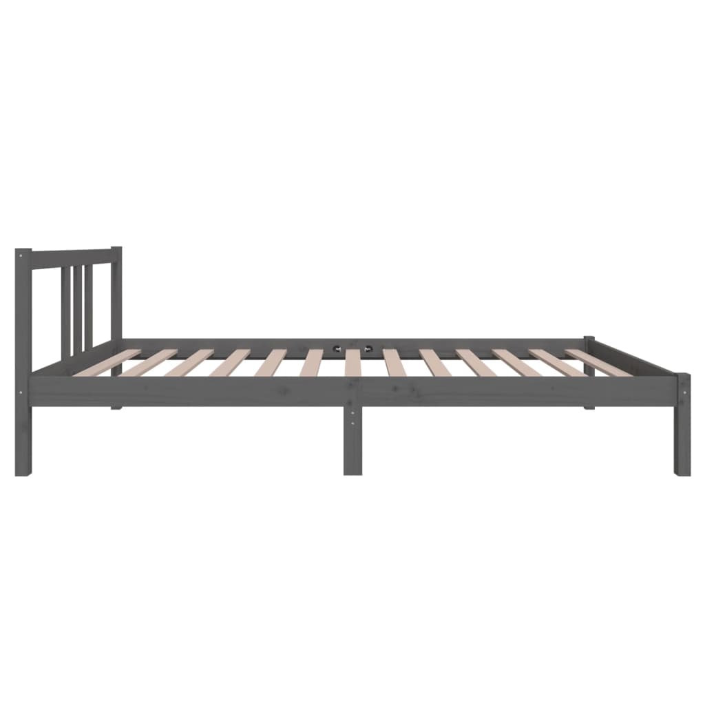 Sengeramme grå heltre furu 100x200 cm