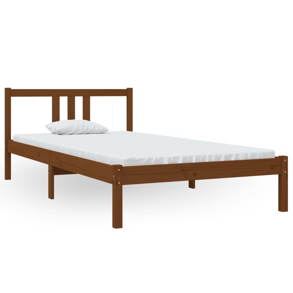 Sengeramme honningbrun heltre 100x200 cm