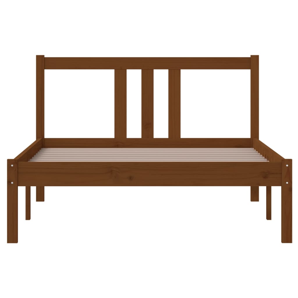Sengeramme honningbrun heltre 100x200 cm