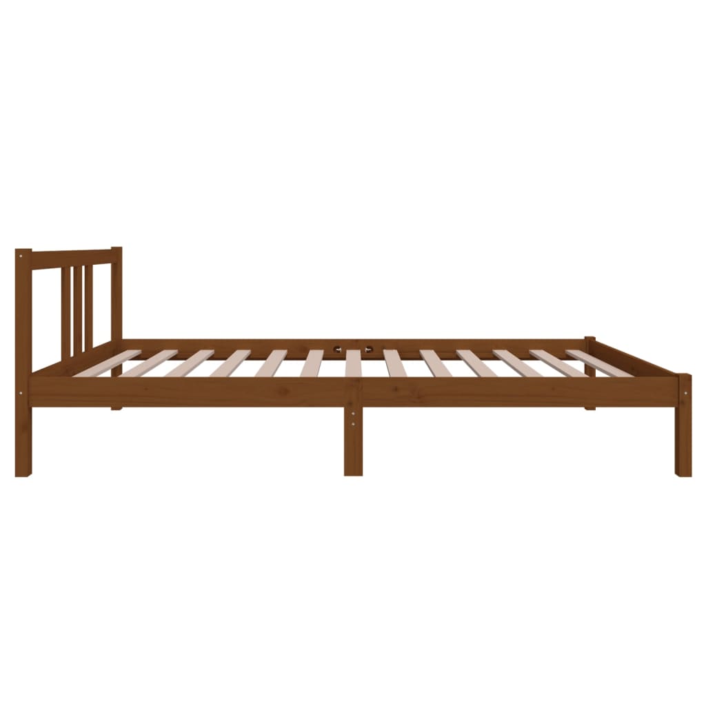 Sengeramme honningbrun heltre 100x200 cm